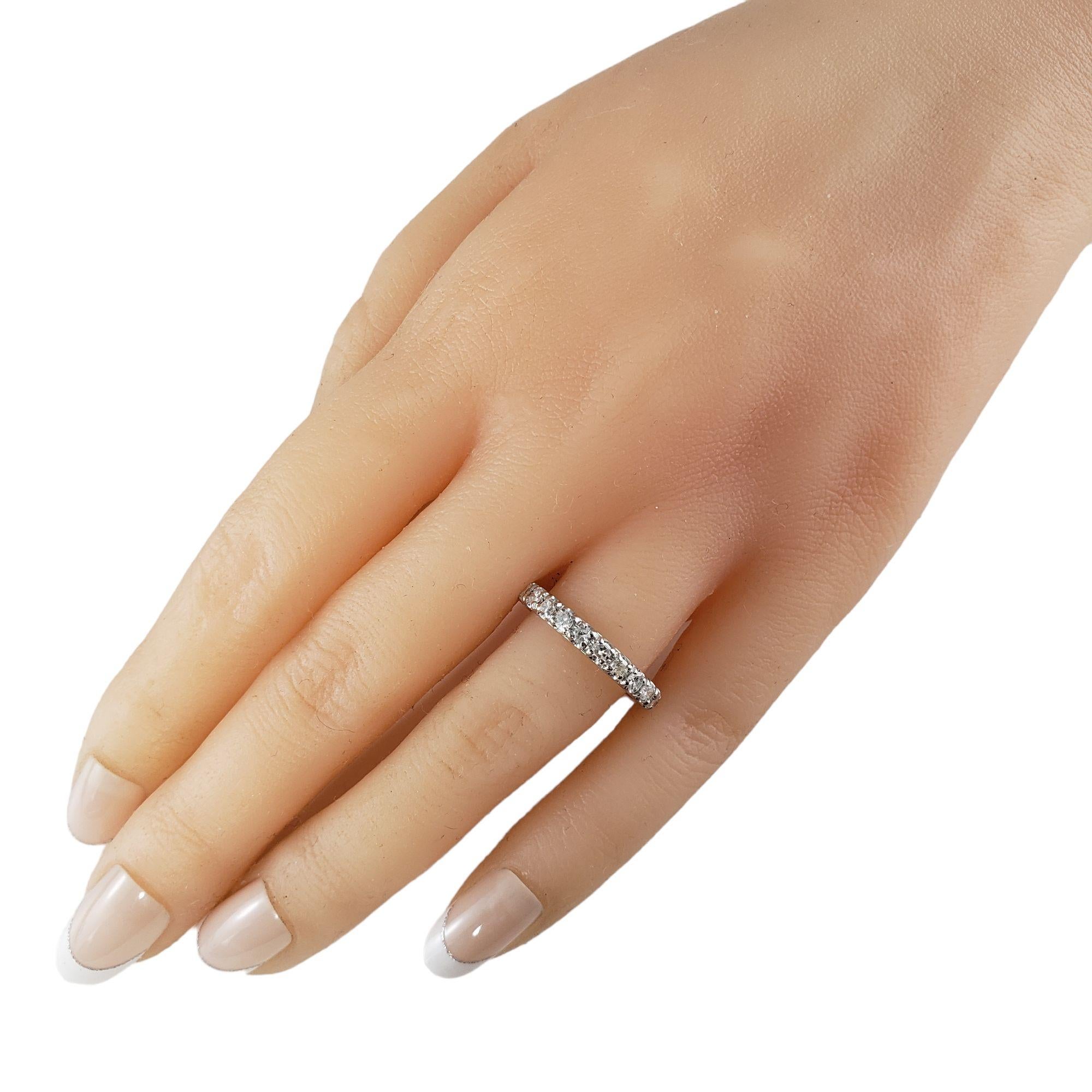 18 Karat White Gold Diamond Eternity Band Ring #14021 For Sale 3
