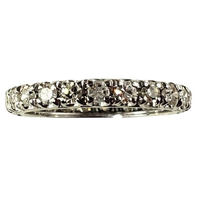 18 Karat White Gold Diamond Eternity Band Ring #14021 For Sale