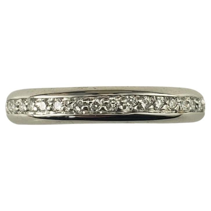 18 Karat White Gold Diamond Eternity Band Ring Size 6.25 #16838 For Sale