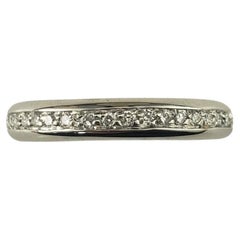 18 Karat White Gold Diamond Eternity Band Ring Size 6.25 #16838