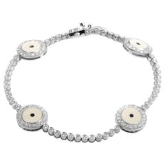 18 Karat White Gold Diamond Evil Eye Bracelet BT50-5209RBZ