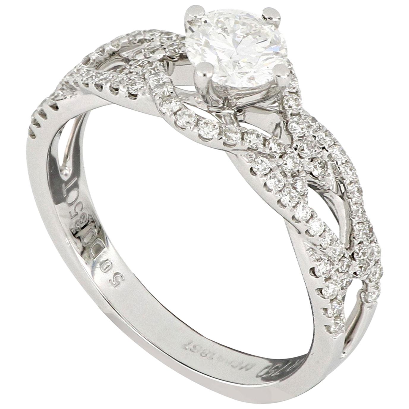 18 Karat White Gold Diamond Fashion Ring For Sale