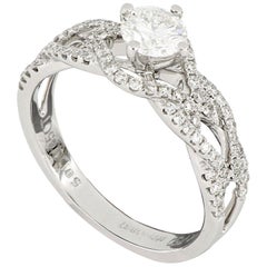 18 Karat White Gold Diamond Fashion Ring