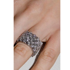 Flexibler Ring aus 18 Karat Weißgold mit Diamanten