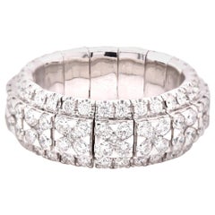 18 Karat White Gold Diamond Flexible Eternity Band