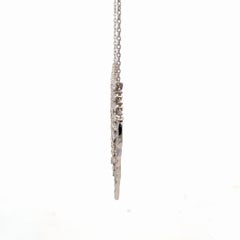 18 Karat White Gold Diamond Fringe Tassel Bib Necklace 3.76 Carats