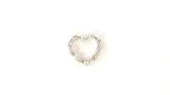 Ciondolo a cuore con diamante in oro bianco 18 carati