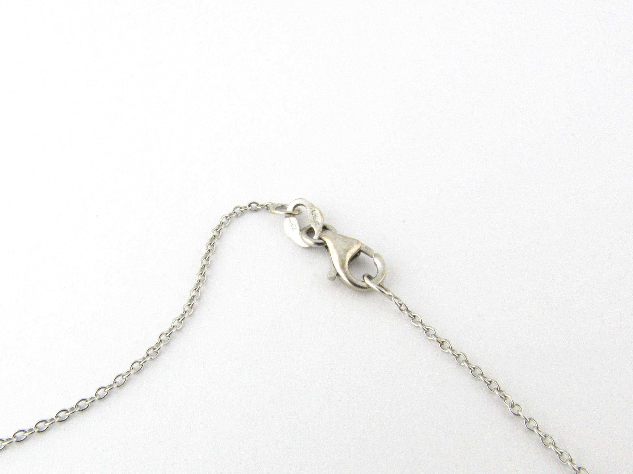 Ciondolo a cuore con diamante in oro bianco 18 carati In condizioni ottime in vendita a Washington Depot, CT