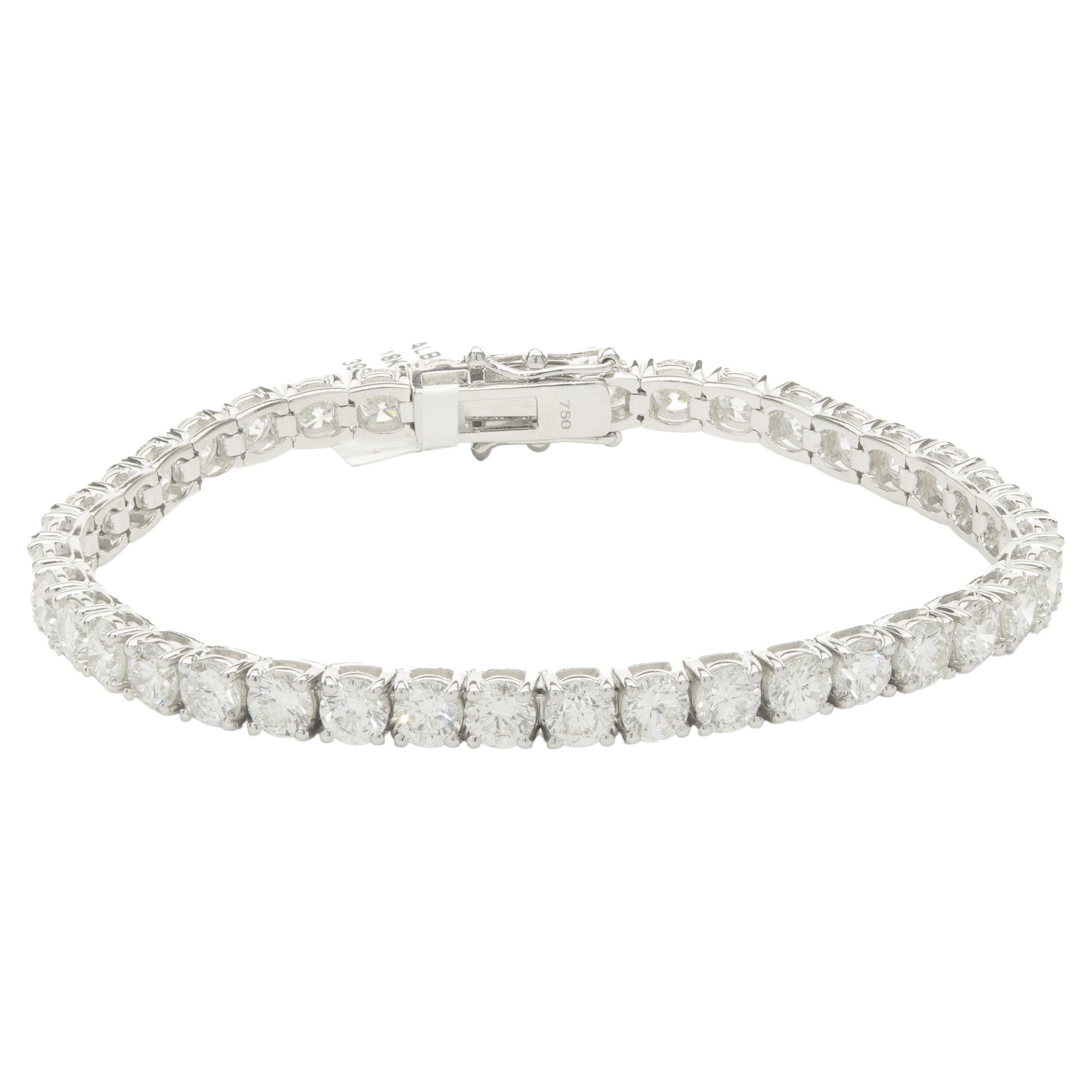 Bracelet tennis en or blanc 18 carats avec diamants en ligne