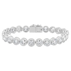 Tennisarmband aus 18 Karat Weißgold mit Diamant-Inline
