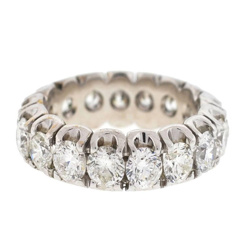 18 Karat White Gold Diamond Ladies Eternity Band Ring