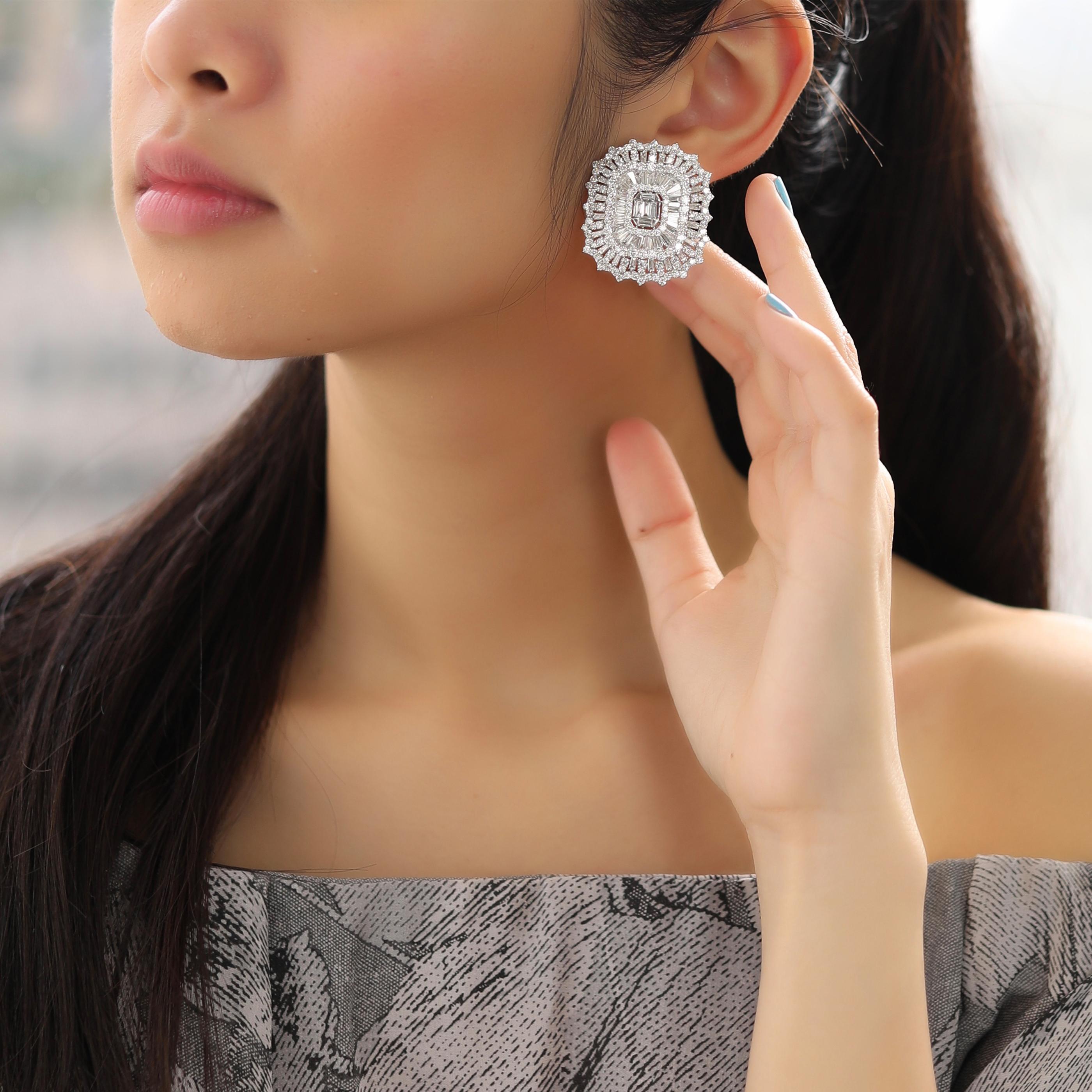 diamond big stud earrings