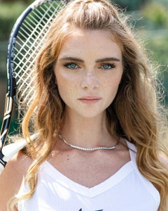 18 Karat White Gold Diamond Link Necklace