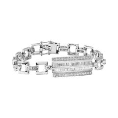 18 Karat White Gold Diamond Men's Bracelet
