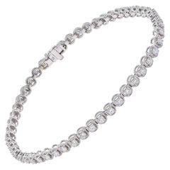 Bracelet Millgrain en or blanc 18 carats et diamants