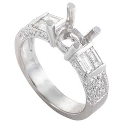 18 Karat White Gold Diamond Mounting Ring MFC04-073013