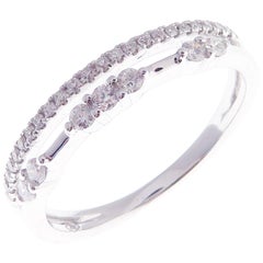 18 Karat White Gold Diamond Multi-Layer Ring