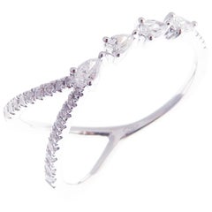 18 Karat White Gold Diamond Multi-Layer Ring