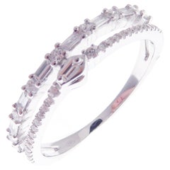 18 Karat White Gold Diamond Multi-Layer Ring