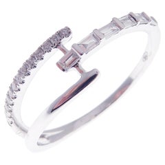 18 Karat White Gold Diamond Multi-Layer Ring