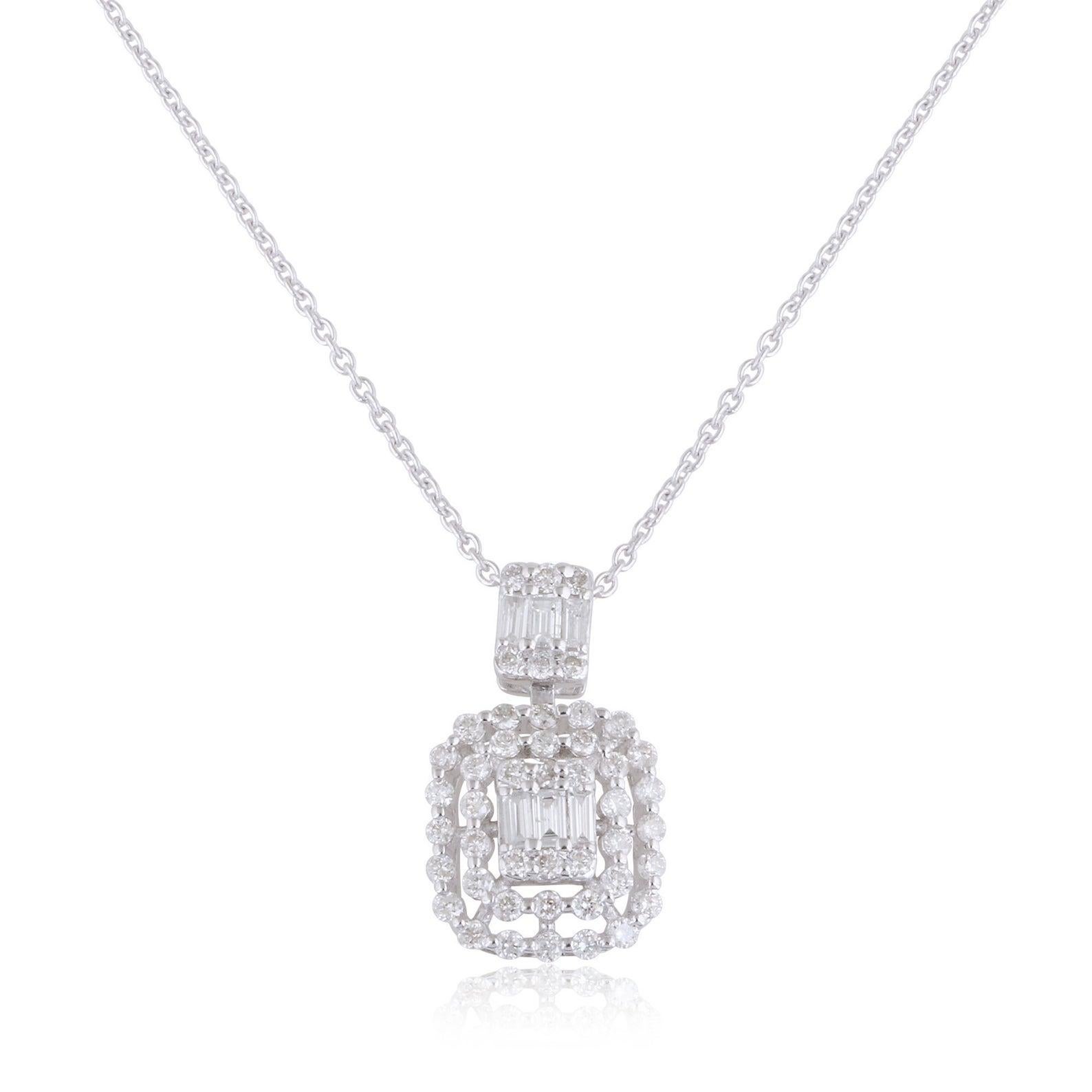 Moderne Collier de diamants en or blanc 14 carats en vente