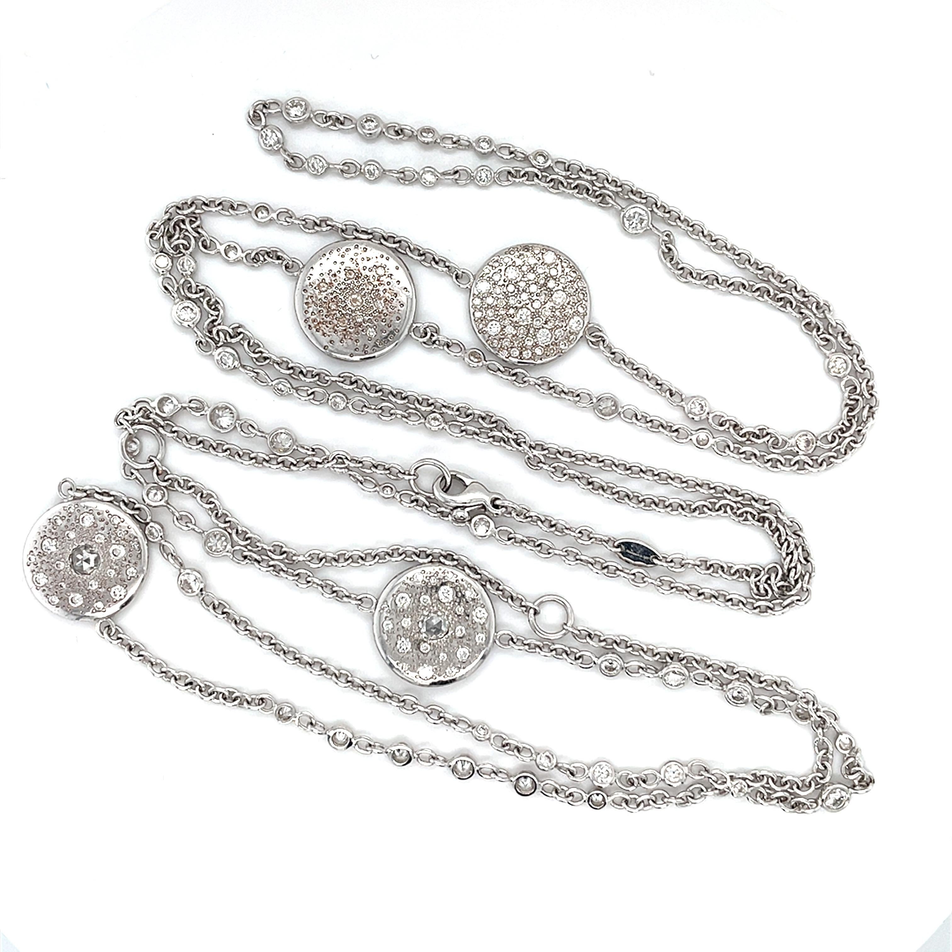 Collier de diamants en or blanc 18 carats en vente 2