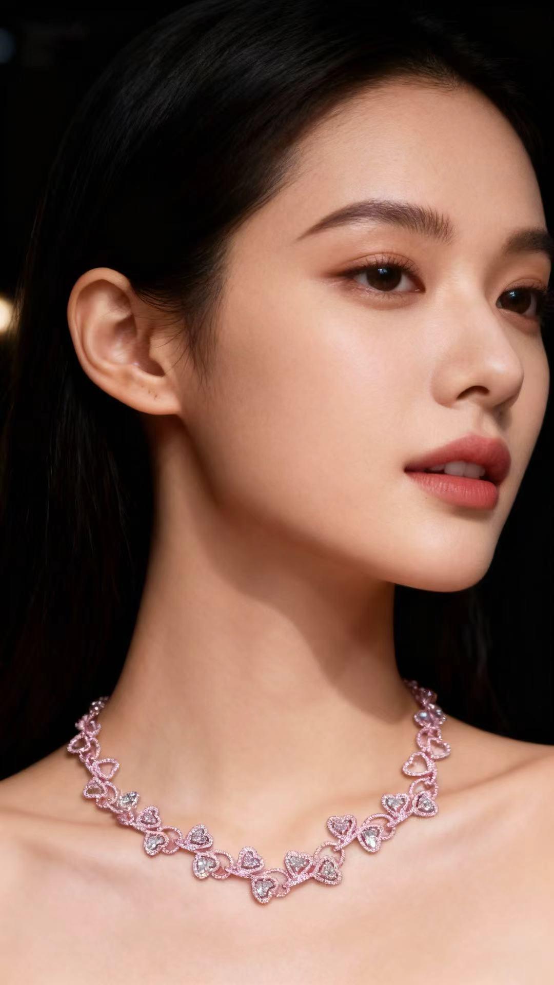 Collier de diamants en or blanc 18 carats en vente 2