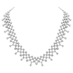 18 Karat White Gold Diamond Necklace