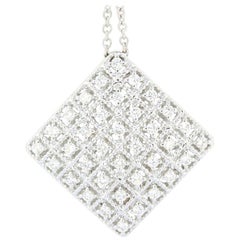 18 Karat White Gold Diamond Necklace