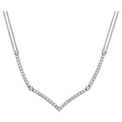 Collier de diamants en or blanc 18 carats