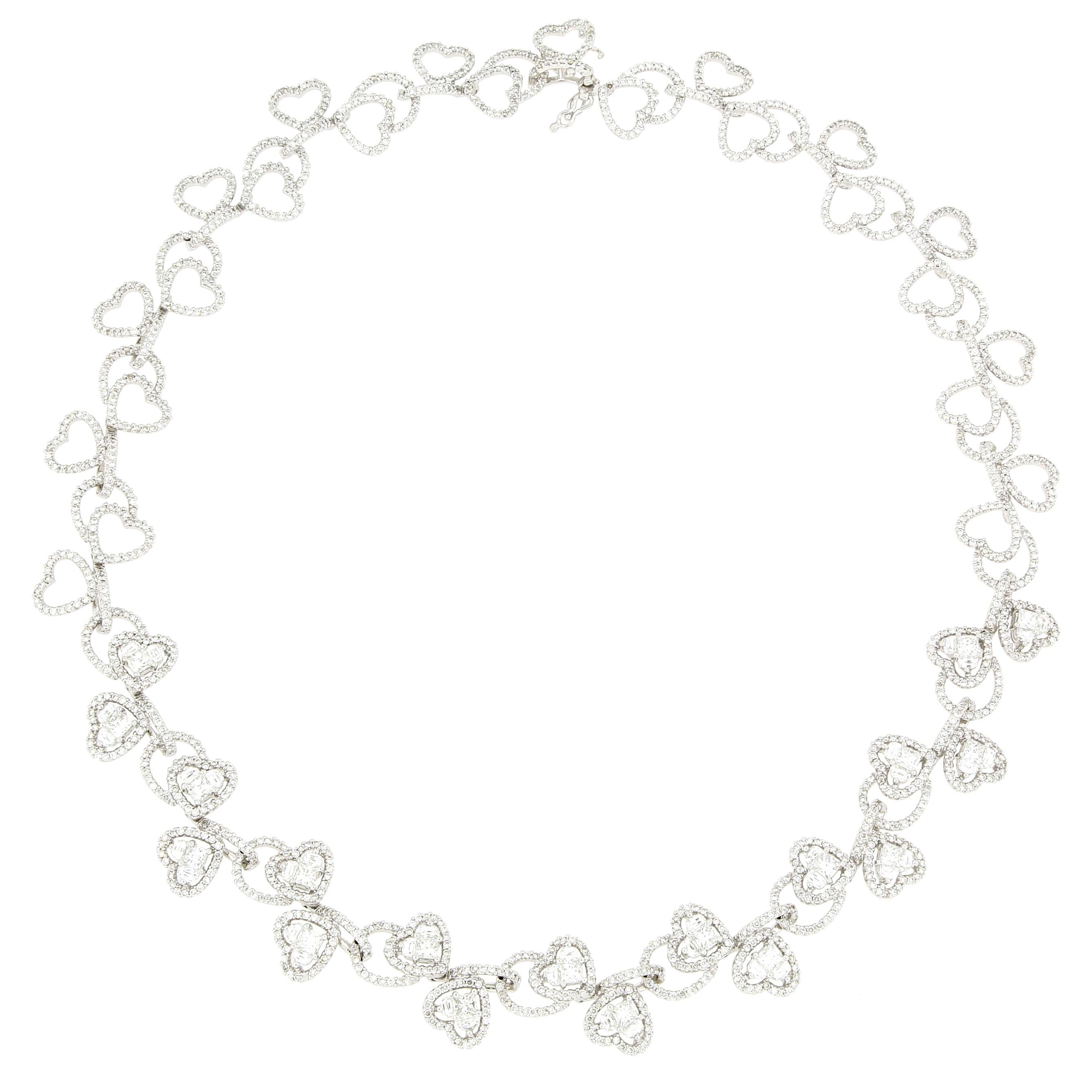 Collier de diamants en or blanc 18 carats