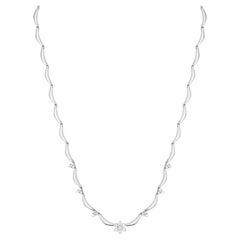 18 Karat White Gold Diamond Necklace Set
