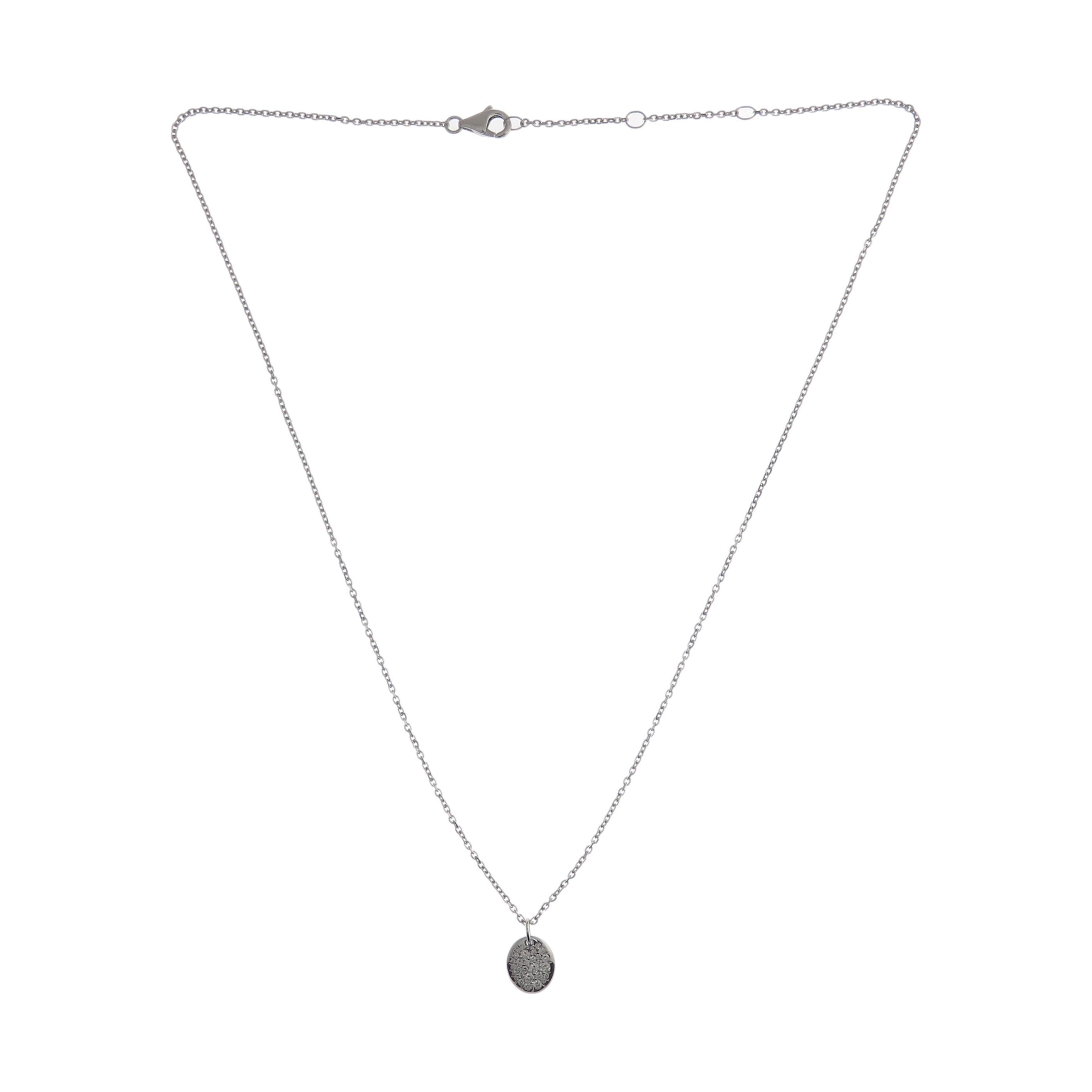 pave diamond circle pendant
