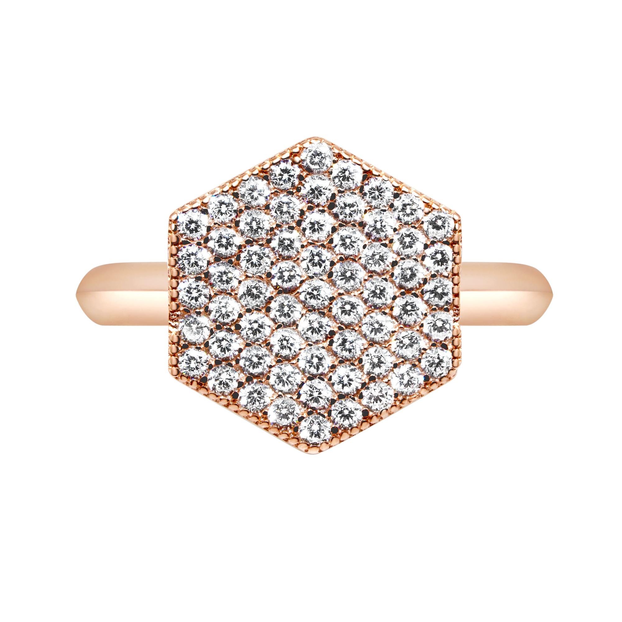 18 Karat Weißgold Diamant Pavé-Ring im Angebot 2