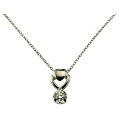 18 Karat White Gold Diamond Pendant Necklace #19177