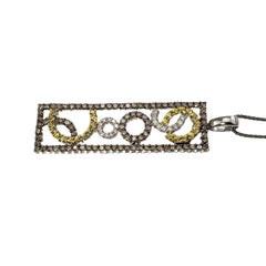 18 Karat White Gold Diamond Pendant Necklace