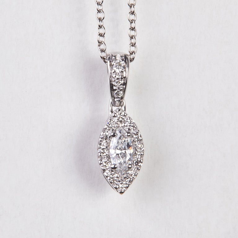 Diamond & 18k White Gold Justice Pendant Necklace main image 0