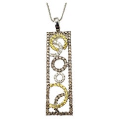18 Karat White Gold Diamond Pendant Necklace