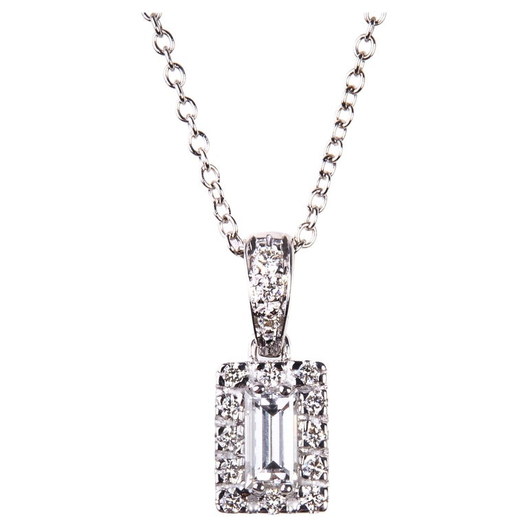 Diamond & 18k White Gold Justice Pendant Necklace main image 1