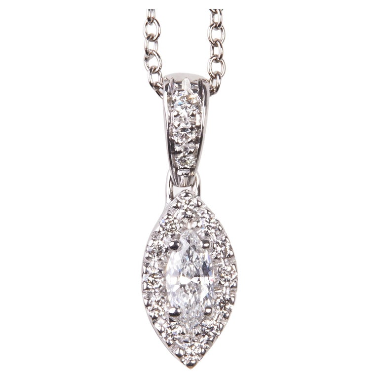 Diamond & 18k White Gold Baby Bolt Pendant Necklace