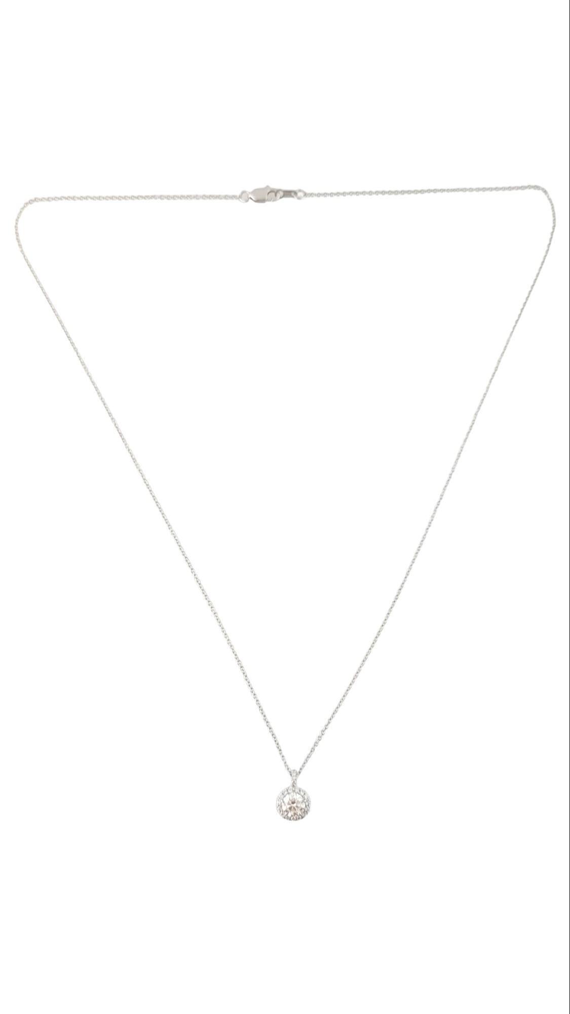 Women's 18 Karat White Gold Diamond Pendant Necklace #15077