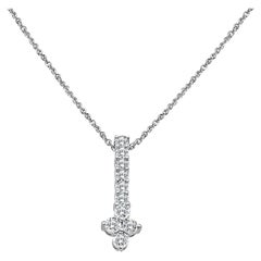 18 Karat White Gold Diamond Pendant with Chain