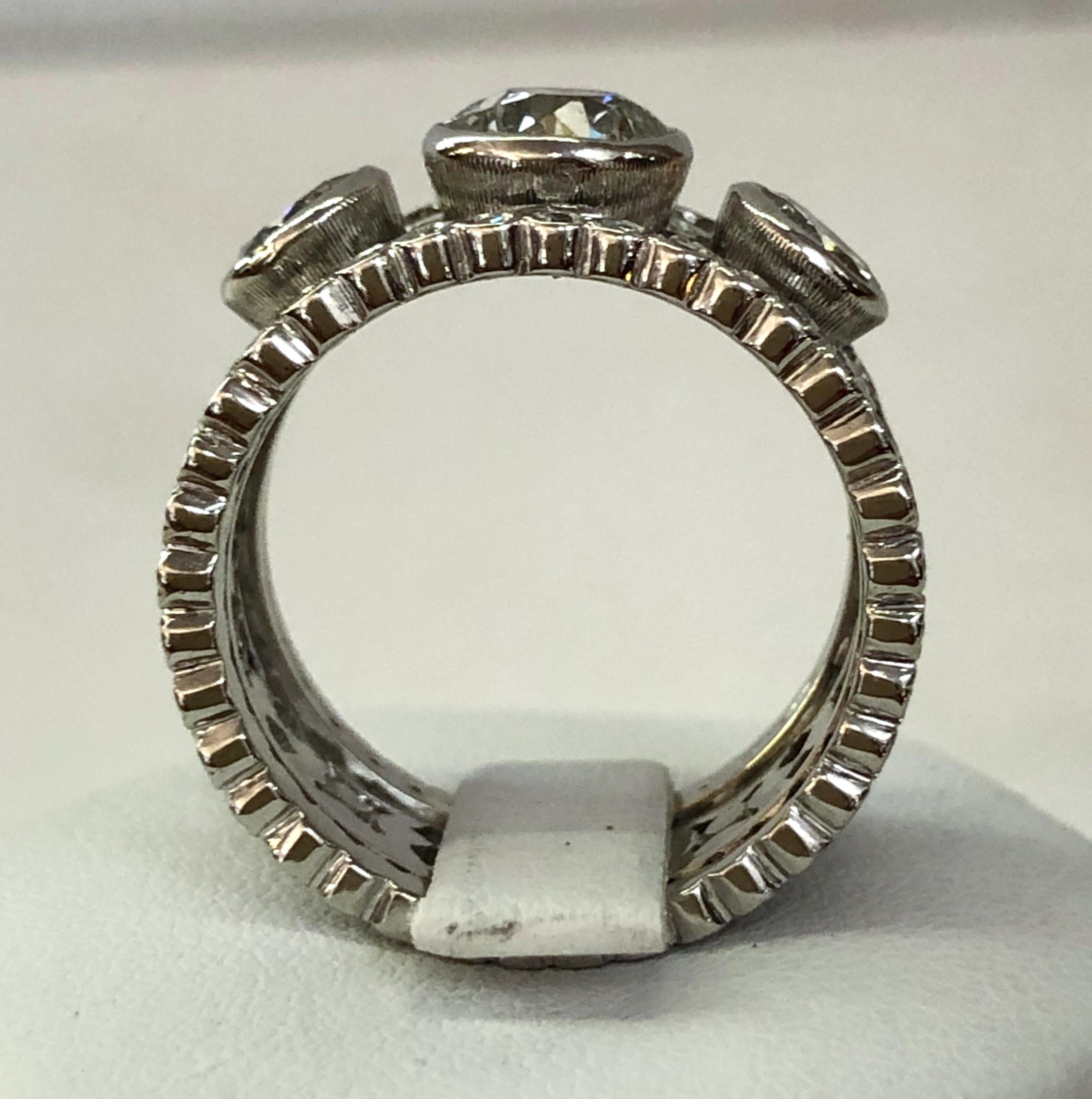 Women's 18 Karat White Gold Diamond Ring by Buccellati For Sale