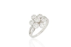 Anello con diamante in oro bianco 18 carati