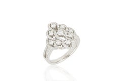18 Karat White Gold Diamond Ring