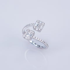 Bague en or blanc 18 carats et diamants
