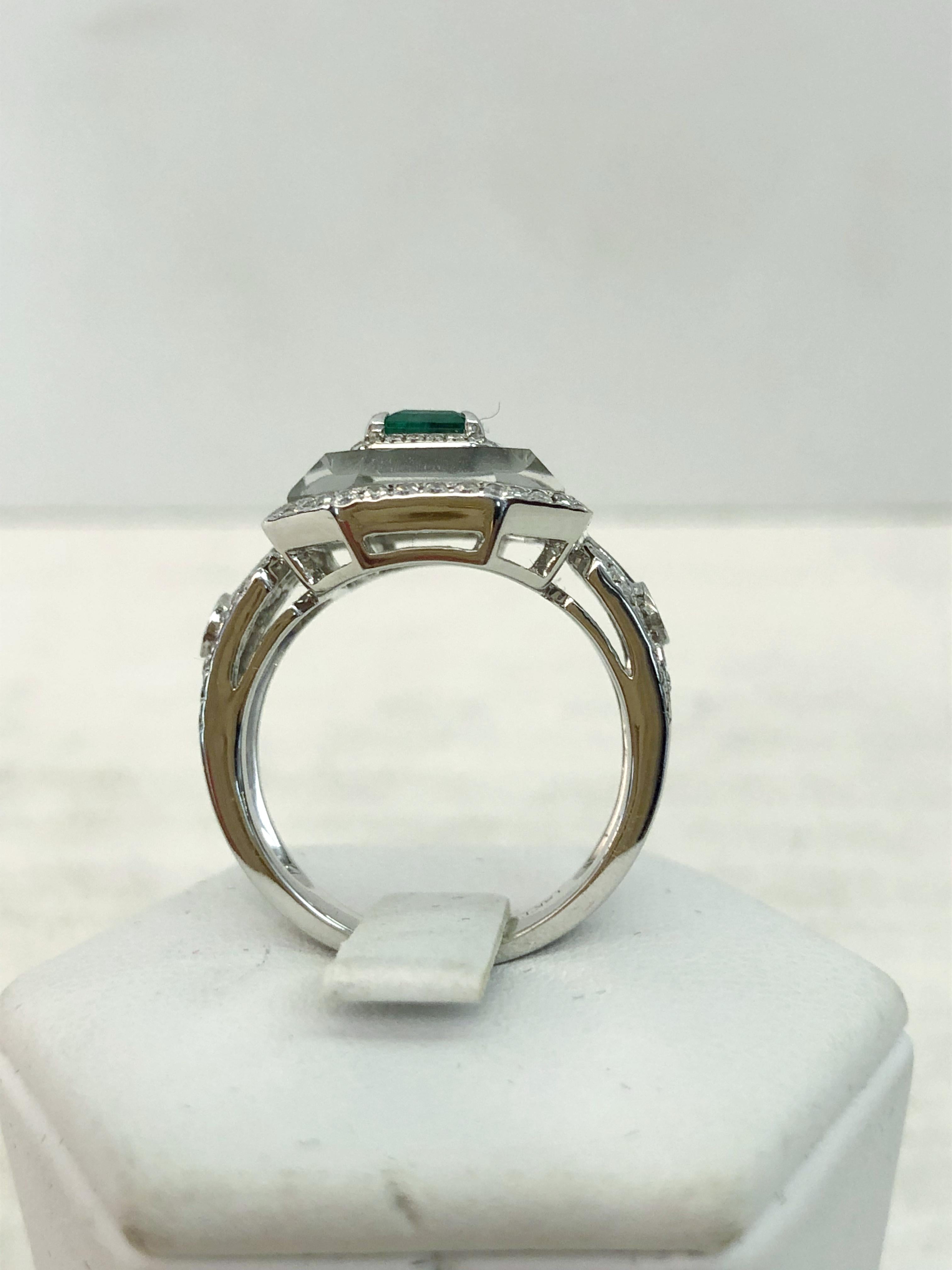 Anello con diamante in oro bianco 18 carati In condizioni buone in vendita a Los Angeles, CA