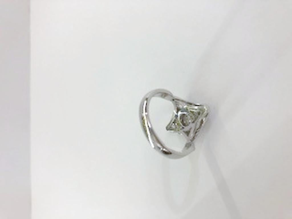 Women's or Men's 18 Karat White Gold Diamond Ring For Sale