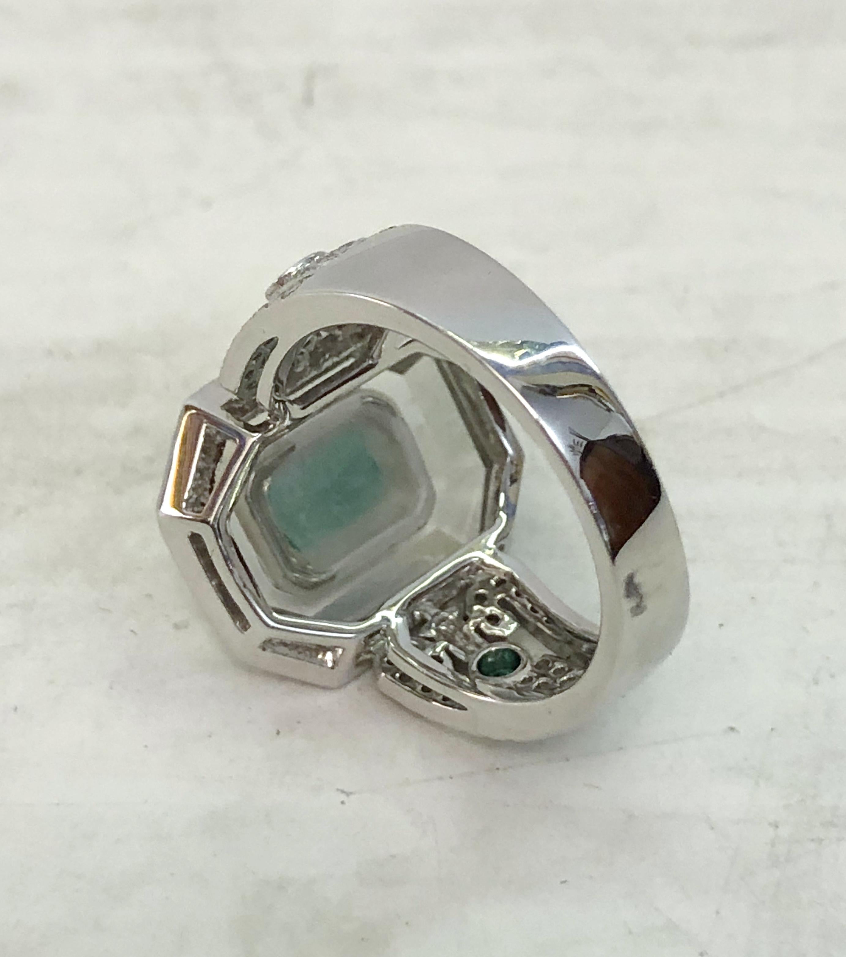 da uomo o donna Anello con diamante in oro bianco 18 carati in vendita