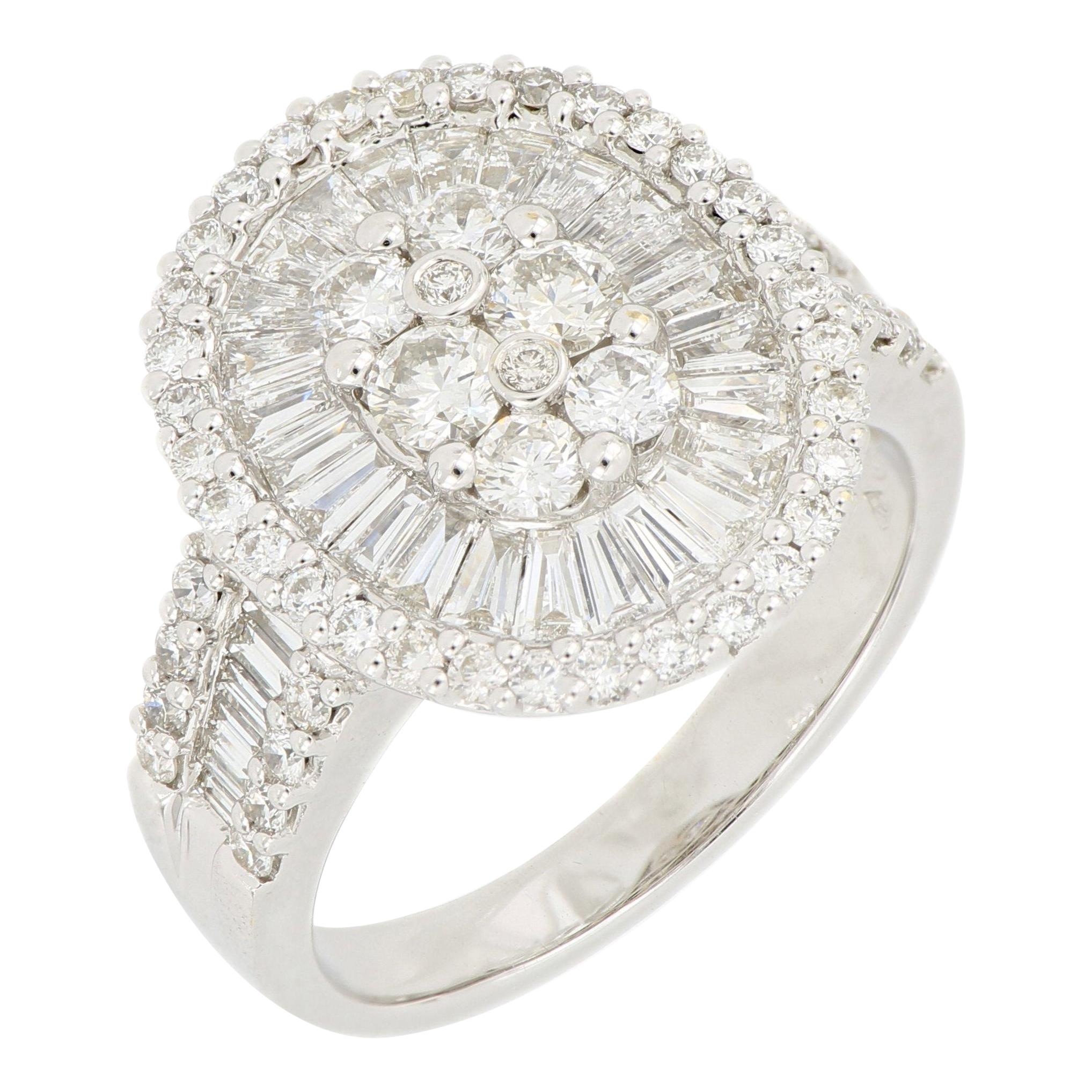 Bague en or blanc 18 carats et diamants